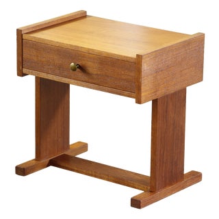 Small Teak Bedside Table, 1960s For Sale