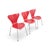 Fritz Hansen Series 7 Chairs by Arne Jacobsen for Fritz Hansen Red, Set of 3 For Sale - Image 4 of 13
