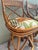 1960s Rare Trio of X-Back Bamboo Swivel Counter Stools (3) - Refurbished and Reupholstered For Sale - Image 4 of 12