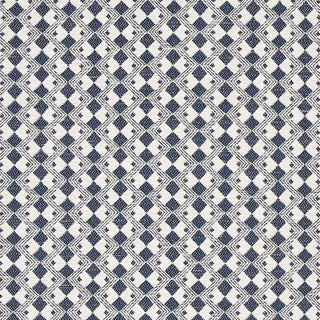 Schumacher Huxley Fabric in Navy For Sale