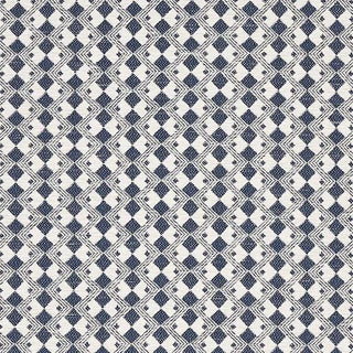 Schumacher Huxley Fabric in Navy For Sale