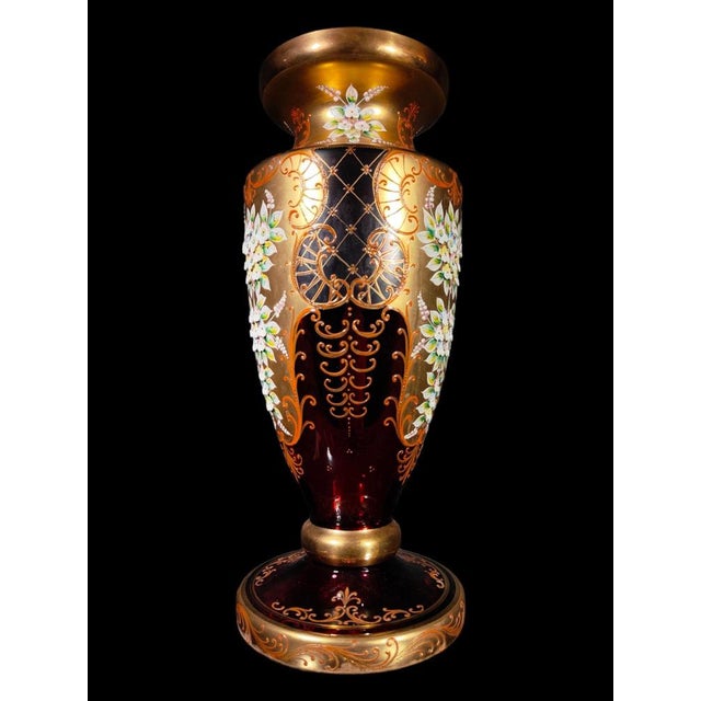 Large Vintage Bohemian Vase, 1950 For Sale - Image 12 of 14