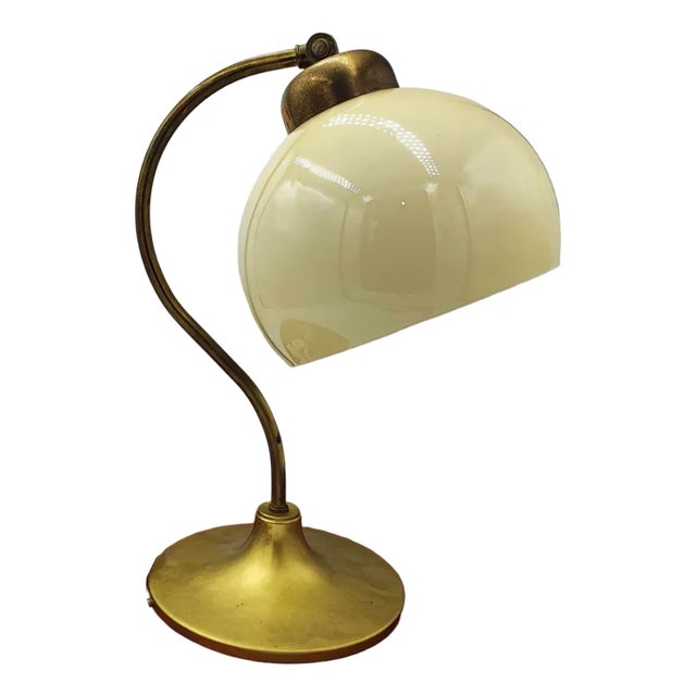 Art Deco Brass Desk Lamp, 1950s For Sale