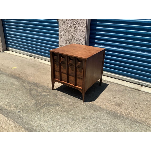 Mid Century Solid Walnut Nightstand For Sale - Image 4 of 8