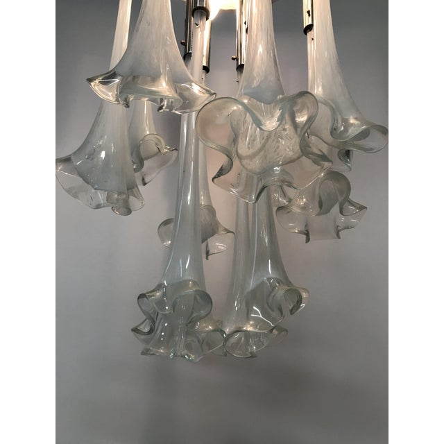 1970s Mid-Century Murano Flower Pendant For Sale - Image 5 of 13