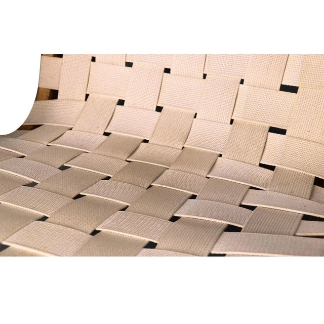 Mid Century Vintage Jens Risom Knoll Webbed Armchair For Sale - Image 9 of 11