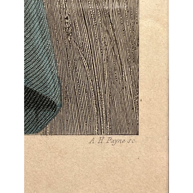 Antique 1851 a.h. Payne Hand Colored Steel Engraving Summer / Der Sommer, Framed For Sale - Image 4 of 8