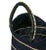 African Midnight Blue Shopper With Black Leather Handles For Sale - Image 3 of 4