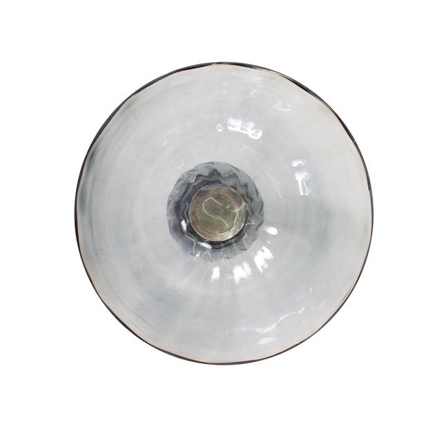 Transitional Ayers Smoked Glass Bowl For Sale - Image 3 of 8