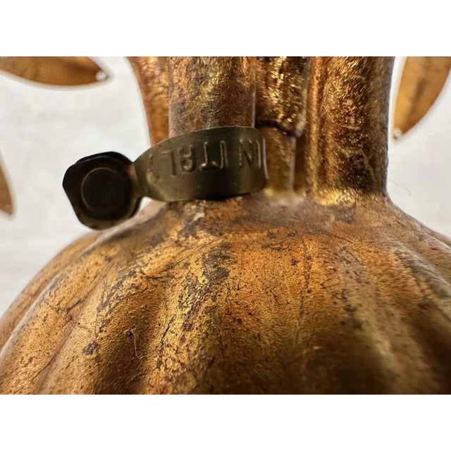 Vintage Hollywood Regency Palm Table Lamp For Sale - Image 5 of 10