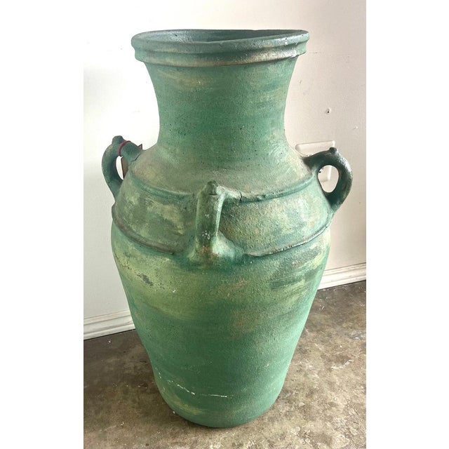 Distressed Italian Ceramic Urns, Glazed Finish, 1930s Roman Style For Sale - Image 11 of 17