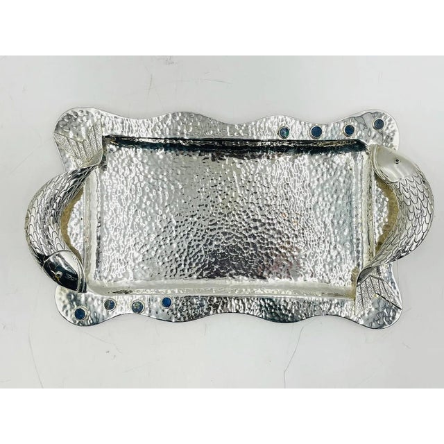 1980s 1980s Emilia Castillo Five Piece Fish Tea or Coffee Set Mexican Modern Silversmithing - Set of 5 For Sale - Image 5 of 18
