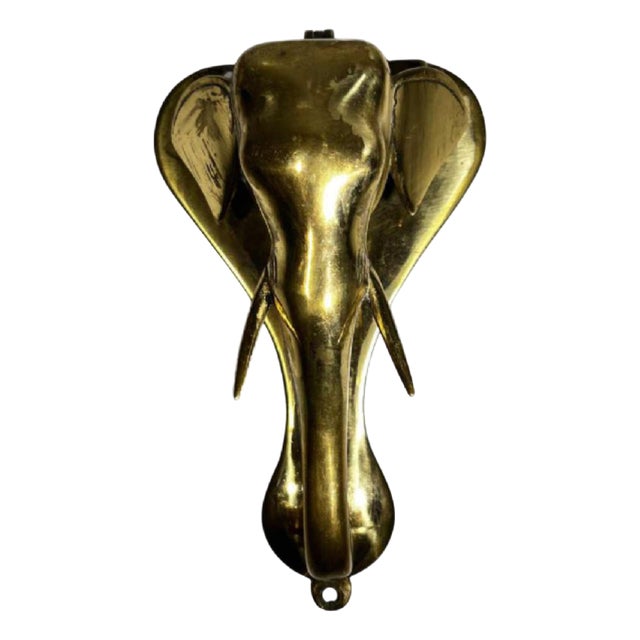 Door Knocker in Bronze Elephant Sculpture For Sale