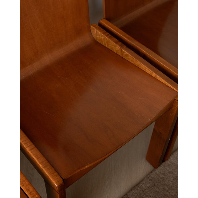Italian Plywood Dining Chairs by Molteni, 1970s, Set of 4 For Sale - Image 18 of 18