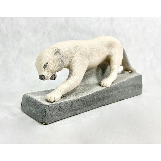 Ceramic Large Art Deco Ceramic Panther, 1930s For Sale - Image 7 of 11