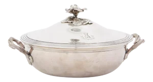 Vintage French Silverplate Covered Dish