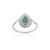 1.15ct Natural Pear-Cut Emerald Diamond Halo 14k Gold Statement Ring Size 4 For Sale - Image 9 of 17