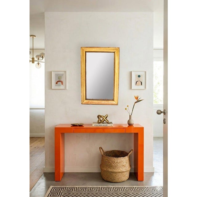 Antique French Rectangular Gilded Wood Mirror, 1850 For Sale - Image 4 of 12