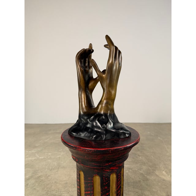 Rodin “The Cathedral” Bronze Sculpture – Intertwined Hands Study, 12” H For Sale - Image 10 of 11