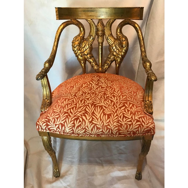 Gold Leaf French Regency Arm Chair Chairish