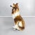 Italian modern Sculpture of sitting rough collie dog in ceramic, 1970s Sculpture of a sitting long-haired rough collie...