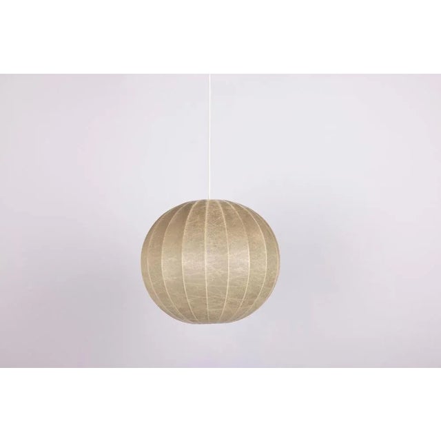 Mid-Century German Cocoon Pendant Lamp from Goldkant Leuchten, 1960s For Sale - Image 3 of 9