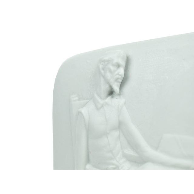 Figurative Handmade Lladró Collectors Society Porcelain Plaque Featuring Don Quixote Bas With Founder Signatures For Sale - Image 3 of 8