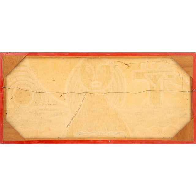 Orange Walter Gaudnek Abstraction Oil on Canvases, 1970 For Sale - Image 8 of 14