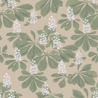 Blossoming Flowers Wallpaper by Paule Marrot in Tonal Browns For Sale