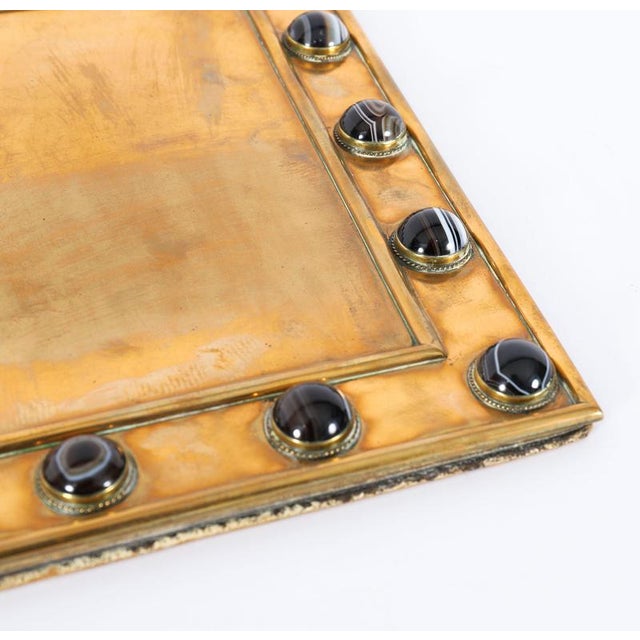 Antique English Brass Agate Cabochon, 1800s, Set of 2 For Sale - Image 14 of 18