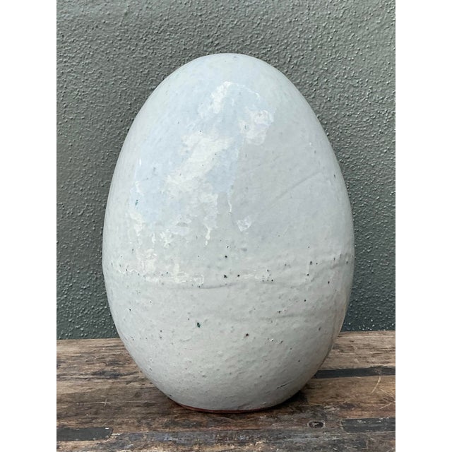 Ceramic Vintage Original Studio Pottery Egg For Sale - Image 7 of 12