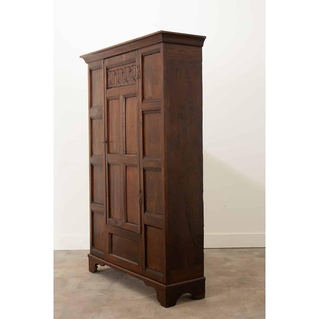 English 18th Century Oak Armoire Cabinet For Sale - Image 10 of 12