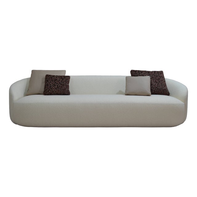 Cottonflower 280 Cloud Ivory Boucle Curved Sofa from Kabinet For Sale