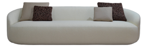 Cottonflower 280 Cloud Ivory Boucle Curved Sofa from Kabinet