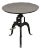 Industrial Style Steel Metal Adjustable Crank 30" Round Pub Side Table For Sale