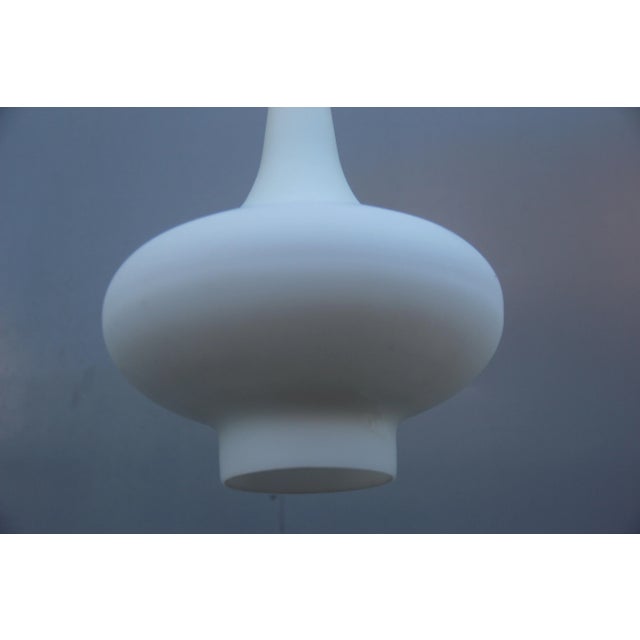 Stilnovo Mid-Century Italian Glass & Brass Pendants from Stilnovo, 1950s, Set of 2 For Sale - Image 4 of 11