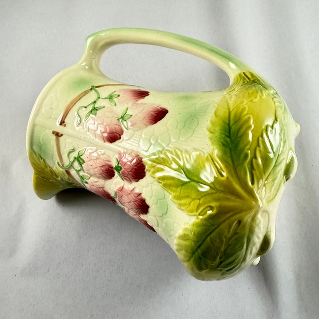 1960s St. Clement French Barbotine Raspberry Pitcher For Sale - Image 11 of 16