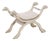 Italian Midcentury Empire Style Painted and Upholstered Bench with Ram Heads For Sale