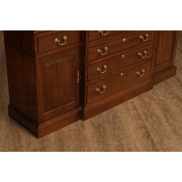 Stickley Traditional Style Cherry Breakfront China Cabinet For Sale - Image 9 of 18