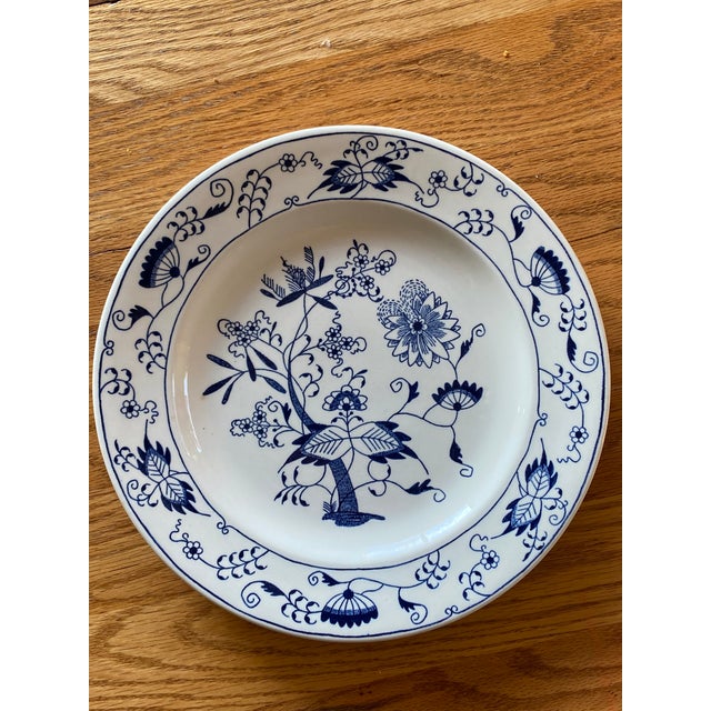 1950s Royal China Doorn Blue Onion Dinner Plate For Sale - Image 4 of 7