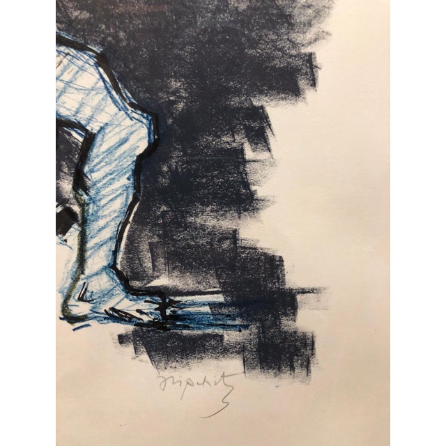 Modern Jacques Lipchitz, Lithuanian French Cubist Modernist Lithograph "Flight" Refugees, 1969 For Sale - Image 3 of 5