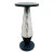 Currey & Co. Modern Solid Black & White Marble Drinks Table For Sale