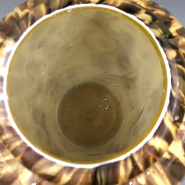 Large Murano Scavo Glass Tartaruga Vase, Tortoiseshell / Marble Design, Italy, 1970s For Sale - Image 6 of 13