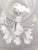Vintage Murano Glass Chandelier, 1980s White Floral Lamp, Small Italian Ceiling Light For Sale - Image 6 of 14