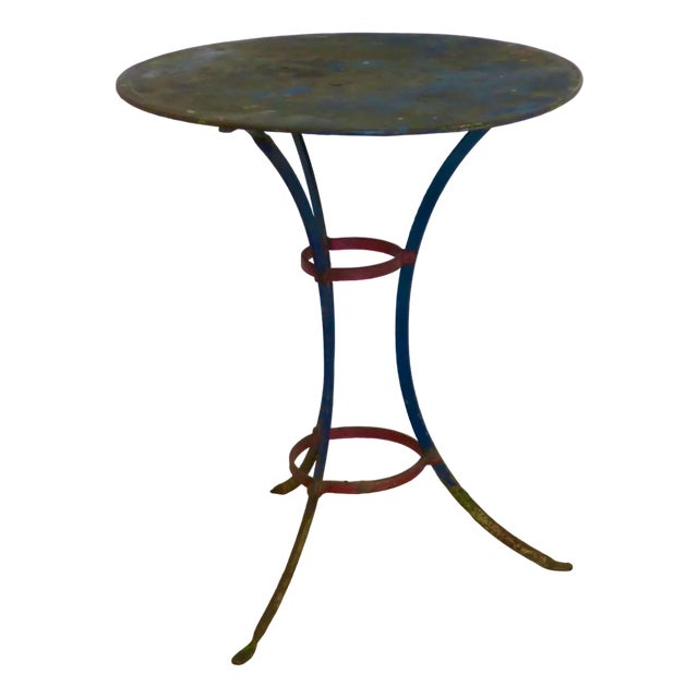 Mid-Century Patinated Iron Bistro, France, 1960s For Sale