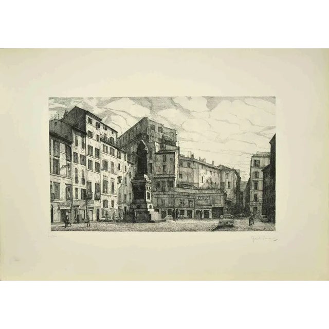 View of Piazza Campo dé Fiori is an original contemporary artwork realized in 1970 by the Italian artist Giuseppe...