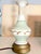 Mid-Century Celadon Ceramic Lamp - Hollywood Regency Gold Greek Key For Sale In Austin - Image 6 of 7