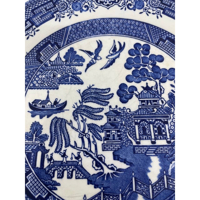 Vintage Blue Willow Churchill Bowls Made in Staffordshire England- a Set of 6 For Sale - Image 9 of 10