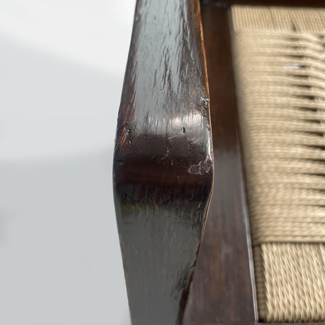 Mid-Century Modern Italian Wood and Straw Armchairs, 1940s, Set of 2 For Sale - Image 11 of 18