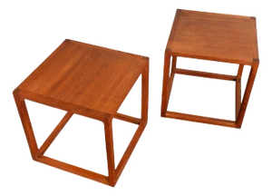 Pair of Kai Kristiansen for Aksel Kjaersgaard Side Tables in Teak